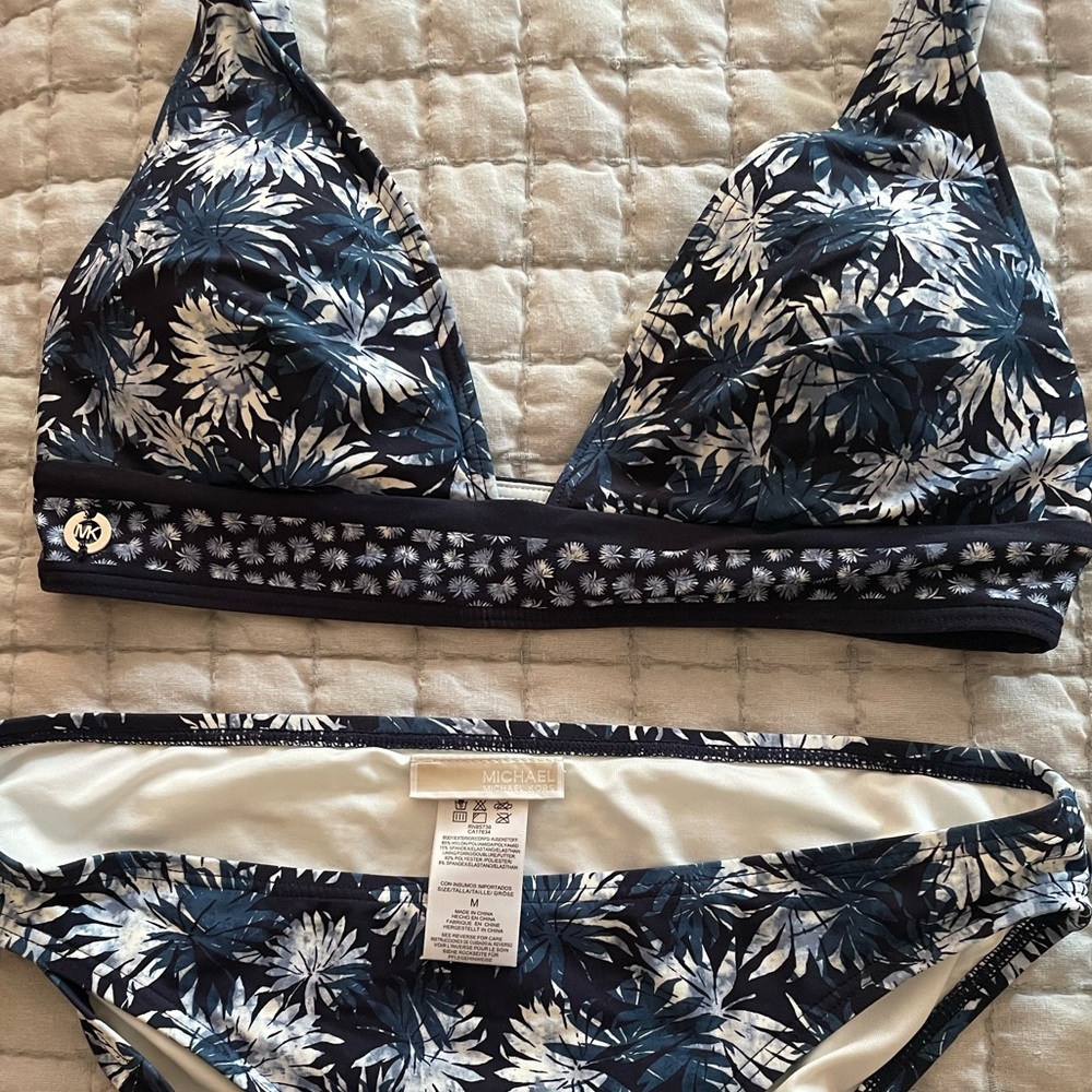 MICHAEL Michael Kors Dark Blue Floral Bikini